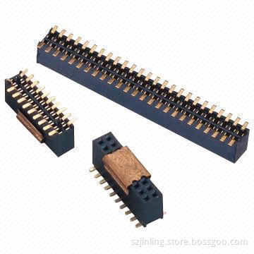 1.27mm Pitch Female Header, Height 4.3 Dual Row SMT Type, with Peg and Cap